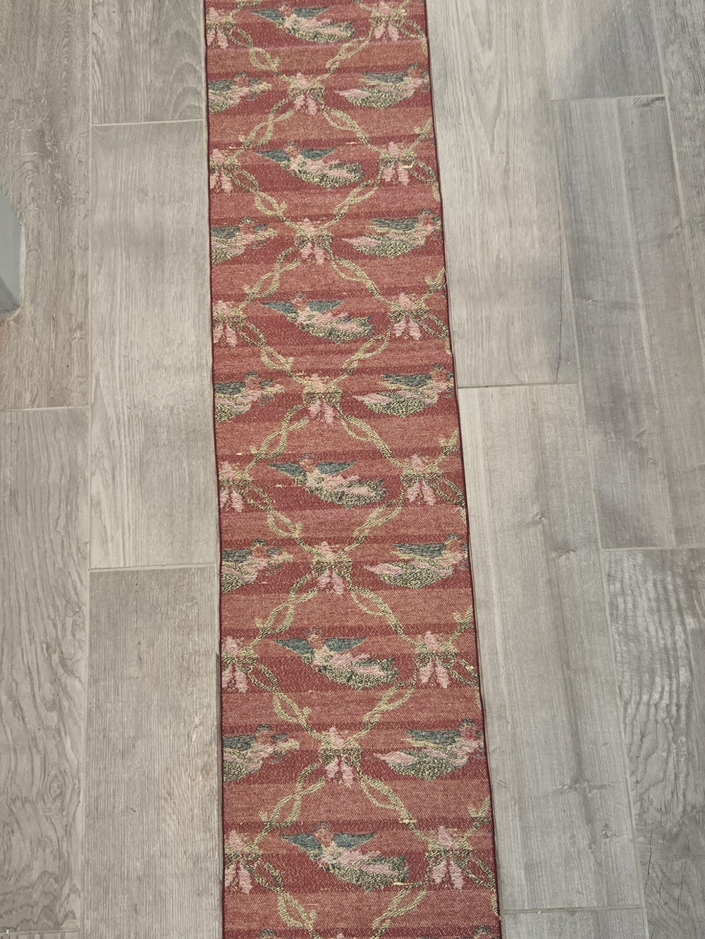 Vintage 2 Sided Christmas Tapestry Table Runner